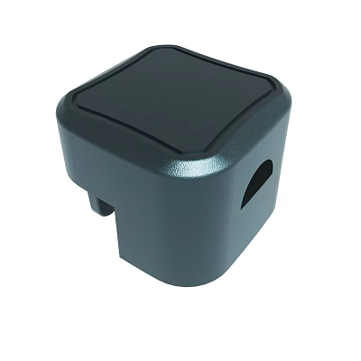 Black Square Compact Device Enclosure With Smooth Surface And Side Opening 3d model