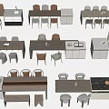 Bar Table Dining Table and Chair Dining Bar Island Table 3d model