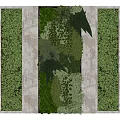 Lush Green Living Wall Design With Diverse Plant Foliage And Vertical Arrangement