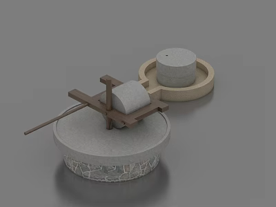 Swing Door Design With Wooden Frame And Stone Elements For Interior Use 3d model