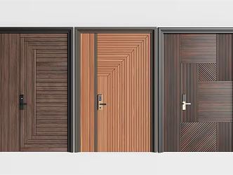 Modern child and mother door entry door child and mother door combination 3d model