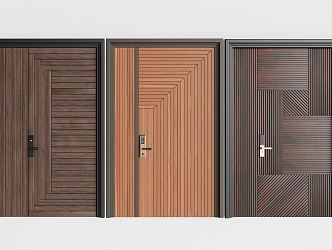 Modern child and mother door entry door child and mother door combination 3d model