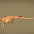 Realistic 3D Model of Sauropod Dinosaur With Spiked Back And Long Neck