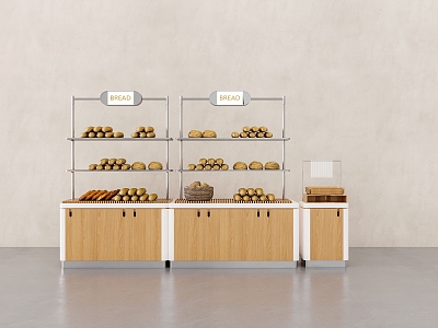 Bread Cabinet Bread Shelf Bread Display Rack model