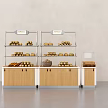 Bread Cabinet Bread Shelf Bread Display Rack 3d model