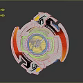 Gyro Battle Gyro Science Fiction Gyro Science Fiction Weapon Science Fiction Components High Tech Components 3d model
