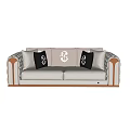 Modern Luxury Multi Seat Sofa In Beige With Tufted Details And Soft Decorative Cushions