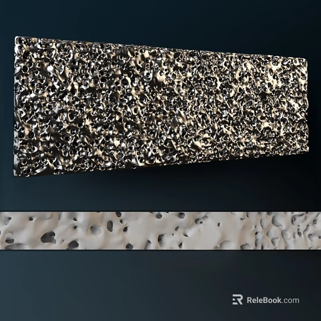 Modern Metallic Wall Decor With 3D Textured Surface And Contemporary Design 3d model 