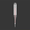 Accurate Analog Thermometer With Stainless Steel Body Red Liquid Indicator And Clear Scale