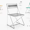 Modern X-line Single Chair Design With Metal Frame Colorful Backrest And Transparent Seat