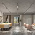 Modern Public Office Space Interior With Open Layout Sofa Table Green Plants And Wall Art