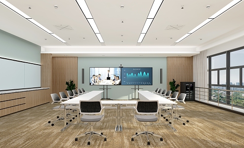 Modern Conference Room Audio and Video Conference Room 3d model