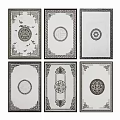 New Chinese Square Carpet Carpet Combo 3d model