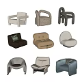 Various Modern Leisure Chairs With Different Shapes And Neutral Color Designs