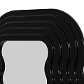 Modern Decorative Mirror With Wavy Black Frame For Stylish Interior Design 3d model