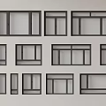 Modern windows combination windows glass windows floor-to-ceiling windows balcony windows bay windows bedroom windows sliding windows casement windows doors and windows 3d model