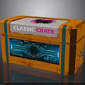 Weapon Classic Crate Orange Storage Container With Tech Inspired Digital 3d model