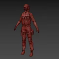 PBR Next Generation Female Police Female Special Forces Special Forces Female Special Police Private Character Role Mercenary Bodyguard Army Female Special Agent Wu 3d model