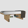 bed end stool 3d model