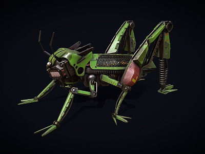 Mechanical grasshopper robot mechanical monster model