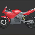 Modern Red Motorcycle With Sleek Aerodynamic Body Sporty Design And Glossy Finish