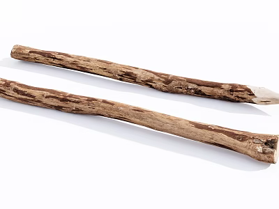 Natural Stone Wood Decorative Sticks With Rustic Texture And Handcrafted Design 3d model