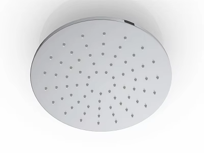 Modern Round Shower Head With Multiple Water Jets And Sleek Surface Design 3d model