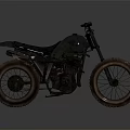 Vintage Black Custom Motorcycle Featuring Rugged Tires Classic Seat And Stylish Design