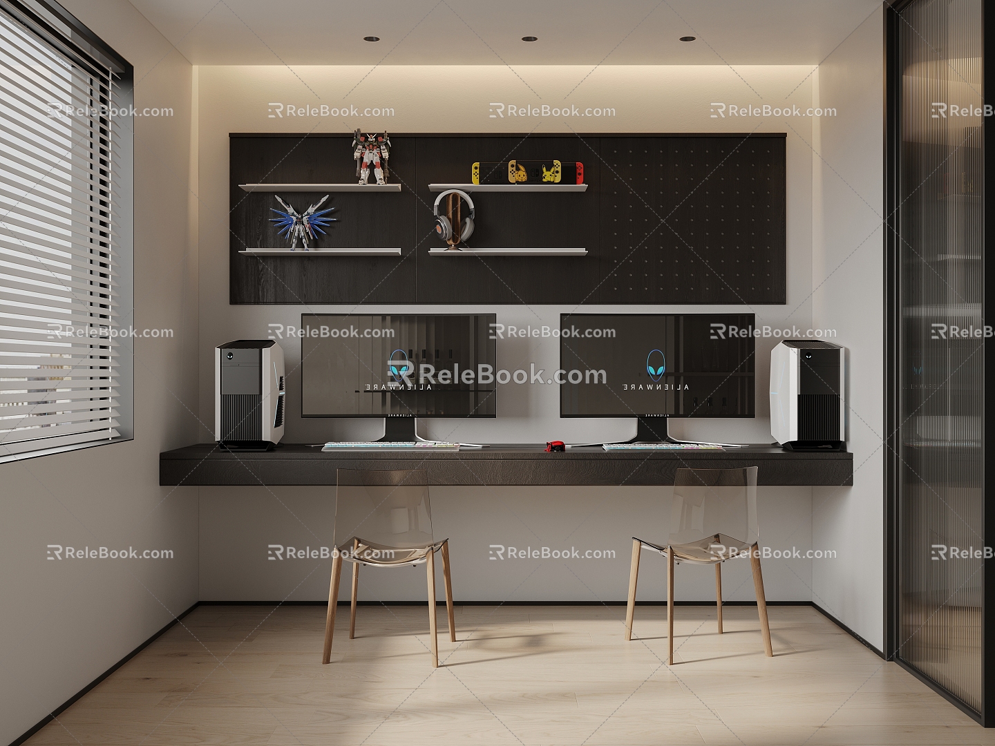 Modern E-sports Room E-sports Leisure Room 3d model