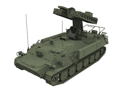 modern missile vehicle 3d model