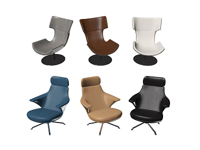 Modern Office Chairs With Various Colors Ergonomic Design And Swivel Base 3d model