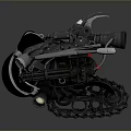 Futuristic SciFi Motorcycle Concept With Mechanical Wings Weapons And Sleek Metallic Design