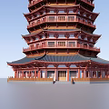 Ancient Architecture Chinese Palace Chinese Architecture Double Eaves Pagoda Ancient Pagoda Buddha Pagoda 3d model