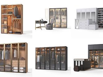 Modern wardrobe combination 3d model