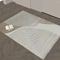 Modern Square Carpet Fabric Carpet Plush Carpet 3d model
