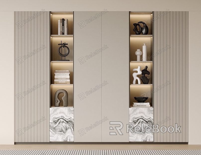 Bookcase Bookshelf Display Cabinet Book Ornaments Multifunctional Decorative Cabinet Combination Bookcase Open Bookcase model