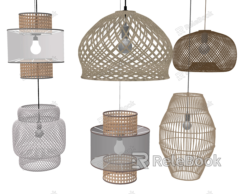 Modern chandelier rattan chandelier model