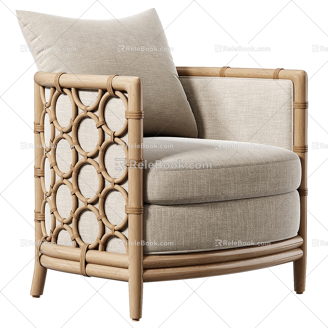 Nordic Single Sofa 3d model