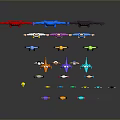 Cartoon Style Game and Movie Characters With Various Colors Sizes and Poses