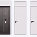Modern Swing Doors With Single And Double Leaf Dark Light Colors And Simple Design