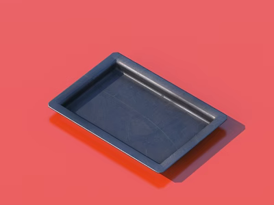 Simple Design Black Rectangular Tray with Sleek Surface for Daily Household Use 3d model