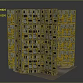 Detailed Architectural Model Of Modern Multi Storey Apartment Building With Windows And Balconies