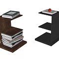 A few corners a few books 3d model