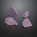Several Natural Decorative Rockery Stones With Pinkish Surface For Garden Landscaping