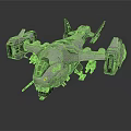 Futuristic Spaceship With Advanced Design Multiple Engines And Wing Structure For Space Exploration 3d model