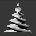 Modern Silver Spiral Hardware Tool Made Of Stainless Steel With Reflective Surface