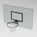 Professional Tempered Glass Basketball Backboard With Metal Hoop And Nylon Net