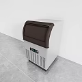 White Commercial Freezer with Dark Brown Lid Digital Display and Ventilation on Gray Floor