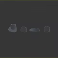 Wooden Stone Decorative Pieces With Various Shapes Sizes Natural Textures And Glossy Dark Finish