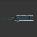Modern Toy Gun Design With Green Body Number 7 Logo Grip Barrel And Display Screen